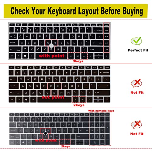 Keyboard Cover for HP EliteBook 840 G7 G8 14 Inch Notebook, HP EliteBook 845 G7 G8 14 Inch Notebook PC Model Laptop US Layout Keyboard Skin(Not for HP Elitebook 840 G5/G6)-Dazzling - color: Dazzling