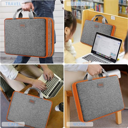 ZINZ Expandable Laptop Case 13-13.3-14 Sleeve Compatible with MacBook Pro/Neo 14" M5/M4/M3/M2/M1, MacBook Air/Pro 13", XPS 13/14, Surface Book/Laptop 13.5" and Most 13-14 inch Notebooks，G01OG01 - color: G01og01, size: 13-14"