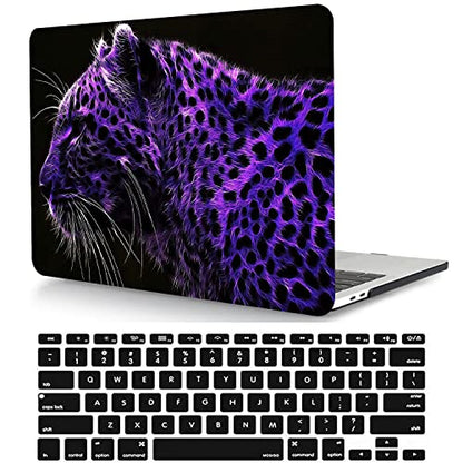 Laptop Case Compatible with Old Version MacBook Pro 13 Inch Case 2012 2011 2010 2009 2008 Release Model A1278 with CD-ROM, Plastic Hard Shell Case Cover & Keyboard Cover Skin - Leopard - color: CH32 Leopard, size: Pro 13" w/CD-ROM 2008-2012(A1278)