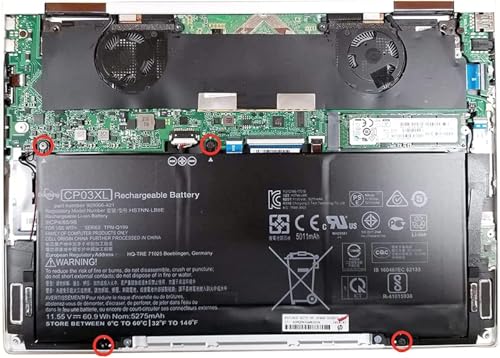 CP03XL Laptop Battery for HP Spectre x360 13 Convertible PC 13-ae000 | 11.55V 60.9Wh 5275mAh, Compatible with Spectre x360 13-ae013dx 13-ae015dx 13-ae052nr Series, HSTNN-LB8E 929066-421 929072-855 - size: 10.28*1.41*0.28 inch CP03XL