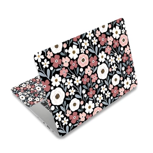 Laptop Notebook Skin Sticker Cover Decal, 13" 13.3" 14" 15" 15.4" 15.6 inch Laptop Vinyl Skin Sticker Cover Art Protector Netbook, Cute Floral - color: Cute Floral