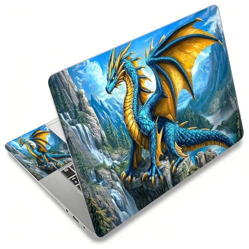 Laptop Skin Sticker Decal, Universal Reusable Vinyl Laptop Cover for 12" 13" 13.3" 14" 15" 15.4" 15.6" Notebook PC, Waterproof Scratch-Resistant with 2 Wrist Pads, Easy to Apply & Remove,G Dragon - color: G Dragon