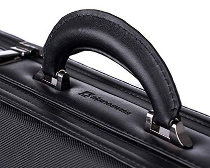 Alpine Swiss Mens Briefcase | Hard Side Business Case | Expandable Attache Case For Men | Dual Combination Locks | Padded Interior | Multi Organizer Pockets | Manufacturer’s Warranty