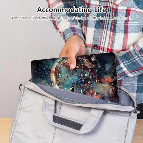 Universal Laptop Skin Sticker with 2 Wrist Pad Skins, Waterproof Scratch Resistant Vinyl Laptop Cover Decal, Cut to Fit for 11–15.6 Inch MacBook HP Dell Lenovo, Dreamcatcher - color: Dreamcatcher