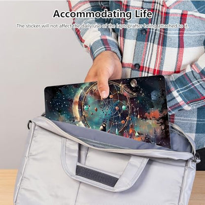 Universal Laptop Skin Sticker with 2 Wrist Pad Skins, Waterproof Scratch Resistant Vinyl Laptop Cover Decal, Cut to Fit for 11–15.6 Inch MacBook HP Dell Lenovo, Dreamcatcher - color: Dreamcatcher