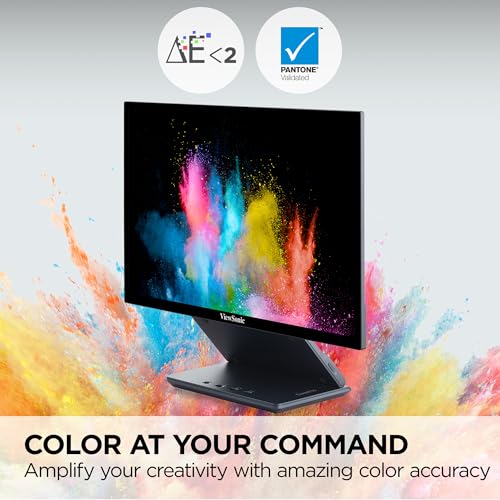 ViewSonic VP1656 15.6 Inch 1200p ColorPro Monitor, IPS Display with Pantone Validated Color Accuracy for Immersive Second Screen Productivity, Advanced Ergonomics, 40W USB-C, and Micro HDMI Inputs - style: 15.6-Inch