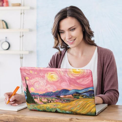 DINKY 15.6 inches Laptop Skin Sticker Netbook Universal Reusable Protector Cover Decal Fits 13 13.3 14 15 15.4 15.6 inch Laptop Protector Notebook, Pink Starry Sky Field - color: Pink Starry Sky Field