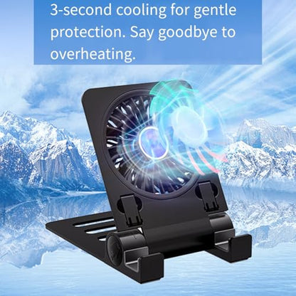 Tablet Cooling Stand with Powerful Cooling Fan Foldable Easy Storage for Travel Multifunctional Desktop Lazy Bracket Laptop Phone Stand