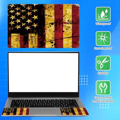 Universal Laptop Skin Sticker Decal for 11.6”12" 13" 13.3" 14" 15" 15.4" 15.6" Reusable Waterproof Scratch-Scratch Resistant Protective Vinyl Laptop Notebook Skin Stickers - American Flag - color: American Flag