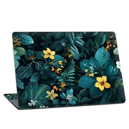 Universal Laptop Skin Sticker with 2 Wrist Pad Skins, Waterproof Scratch Resistant Vinyl Laptop Cover Decal, Cut to Fit for 11–15.6 Inch MacBook HP Dell Lenovo, Florals - color: Florals