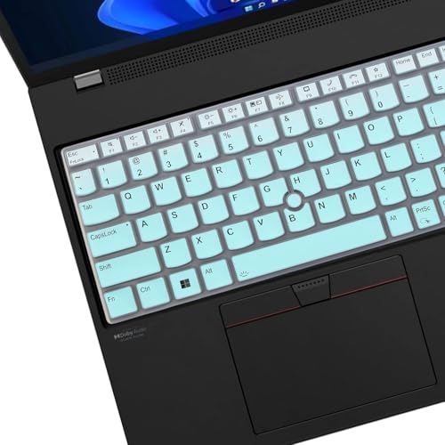 Keyboard Cover for Lenovo ThinkPad T16 P16 P16s 16 inch, Thinkpad L15 Gen 4/3 15.6-inch, ThinkPad T16 Gen 1, Lenovo ThinkPad 15.6" 16" Keyboard Skin (Not Fit Thinkpad L15 Gen 2/1)-Mint Green - color: OmbreMint