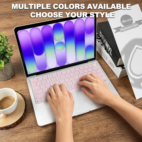 Allinside Keyboard Cover for 2026 MacBook Neo 13-inch A3404 (A18 Pro) & MacBook Air 13"/15" and MacBook Pro 14"/16" (M5 Chip), Premium Silicone Keyboard Protector Skin, US ANSI Layout, Light Pink - color: Light Pink