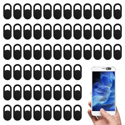 60Pcs Webcam Cover Slide, Camera Privacy Cover for Phone Laptop Computer, Universal Camera Covers Slide for Smartphones, Desktops, Laptops, Protect Your Privacy and Security