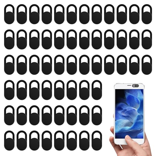 60Pcs Webcam Cover Slide, Camera Privacy Cover for Phone Laptop Computer, Universal Camera Covers Slide for Smartphones, Desktops, Laptops, Protect Your Privacy and Security