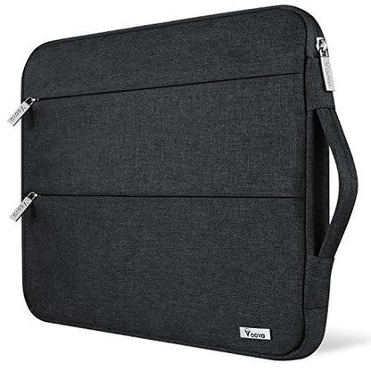 Voova 15.6 16 Inch Laptop Sleeve Case Compatible with MacBook Pro 16 M1/M2/M3/M4 Max 2019-2025, 15.6-16” Hp Lenovo Acer Asus, Waterproof Slim Computer Bag Cover with Handle, Black - color: Black, size: 15.6-16 Inch