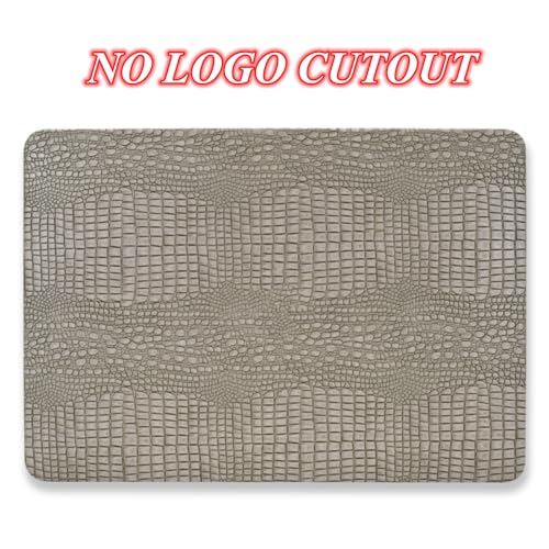 DTangLsm for Crocodile MacBook Air 15 inch Case 2026 2025-2023 M5 M4 M3 M2 | Model A3448 A3241 A3114 A2941, Crocodile Skin Alligator Textured Leather Hard Shell Mac Air 15 Case & Keyboard Cover, Silver - color: Crocodile Silver