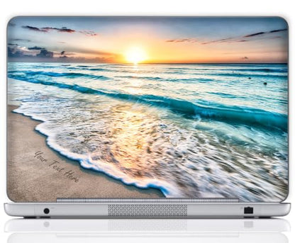 Custom Design Personalized Laptop Skin Sticker Cover Art Decal, Customize with Your Name or Text (12 Inch, Sunset Beach) - color: 3535, size: 12 Inch