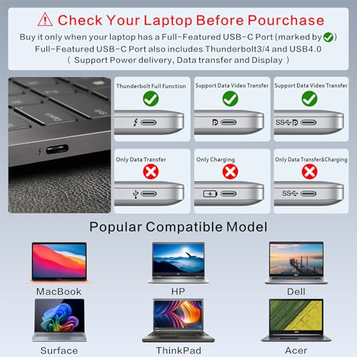 Adjustable Laptop Stand for Desk with Docking Station 9-in-1, Aluminum Laptop Riser with USB Hub, 360° Swivel, Dual Display 4K60Hz HDMI, 3 USB3.0, 100W PD Charging, for MacBook Pro Air/Dell/HP 7-15.6" - size: 9-in-1 Hub Laptop Stand