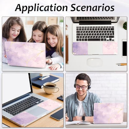 Laptop Skin 12.1-15.6 inch Removable Universal Reusable Laptop Sticker Decal,Waterproof No Residue Vinyl Cover,Scratch-Resistant Cuttable Full Wrap Sticker for Notebook,Lavender Pink Gold Marble Print - color: Lavender Pink Gold Marble Print
