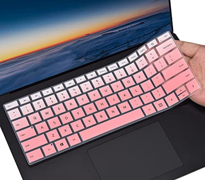 Keyboard Cover for 2023-2019 Microsoft Surface Laptop 6 5 4 3 Gen 13.5" & 15", Surface Book 3 13.5 and 15 inch, Protector Accessories(Not Fit Surface Laptop 7 2024 2025) - Ombre Pink - color: Ombre Pink