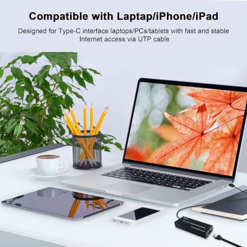 USB C to Ethernet Adapter,1Gbps Type-C 3.0 to RJ45 Ethernet LAN Network Adapter compatiable with MacOS,Windows XP, Vista,7,8,8.1,10,11,Linux,UEFI UNDI,Alluminum Case,USB Bus Powered,Plug & Play