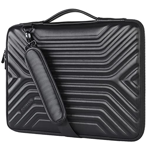 DOMISO 17.3 Inch Laptop Carrying Case, Shockproof Waterproof EVA Sleeve with Strap Protective Bag for 17-17.3" Gaming Laptops, Dell, HP, Acer, MSI, Lenovo, Black - color: Black-with Strap, size: 17 - 17.3 Inch