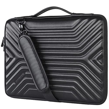 DOMISO 17.3 Inch Laptop Carrying Case, Shockproof Waterproof EVA Sleeve with Strap Protective Bag for 17-17.3" Gaming Laptops, Dell, HP, Acer, MSI, Lenovo, Black - color: Black-with Strap, size: 17 - 17.3 Inch