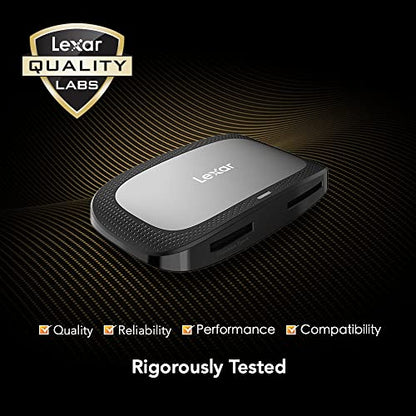 Lexar CFexpress Type A/SD Card Reader, Up to 10Gbps, USB 3.2 Gen 2 | Designed for CFexpress Type A & SD Cards, Dual-slot Simultaneous Offload, Compact, Includes USB-C/A Cable, LRW530U-RNBNG - style: CFexpress Type A / SD USB 3.2