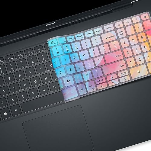 MUBUY Keyboard Cover for Dell Inspiron 15 15.6" 17.3" 3501 3505 5501 5502 5505 5508 5584 5590 5593 5598 7590 7591 7501 7506 7706 7790, Inspiron 3000 5000 7000 Keyboard Cover -Colorful - color: Colorful