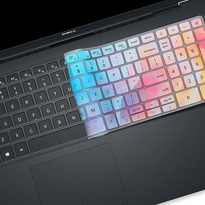 MUBUY Keyboard Cover for Dell Inspiron 15 15.6" 17.3" 3501 3505 5501 5502 5505 5508 5584 5590 5593 5598 7590 7591 7501 7506 7706 7790, Inspiron 3000 5000 7000 Keyboard Cover -Colorful - color: Colorful