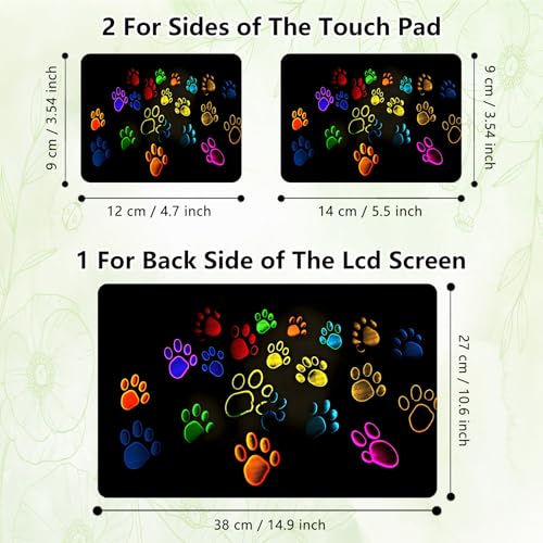 Laptop Skin Sticker Decal, Universal Reusable Vinyl Laptop Cover for 12" 13" 13.3" 14" 15" 15.4" 15.6" Notebook PC, Waterproof Scratch-Resistant with 2 Wrist Pads, Easy to Apply & Remove,Dog's Paw - color: Dog's Paw