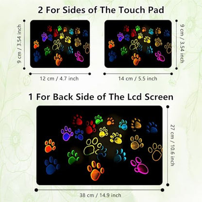 Laptop Skin Sticker Decal, Universal Reusable Vinyl Laptop Cover for 12" 13" 13.3" 14" 15" 15.4" 15.6" Notebook PC, Waterproof Scratch-Resistant with 2 Wrist Pads, Easy to Apply & Remove,Dog's Paw - color: Dog's Paw