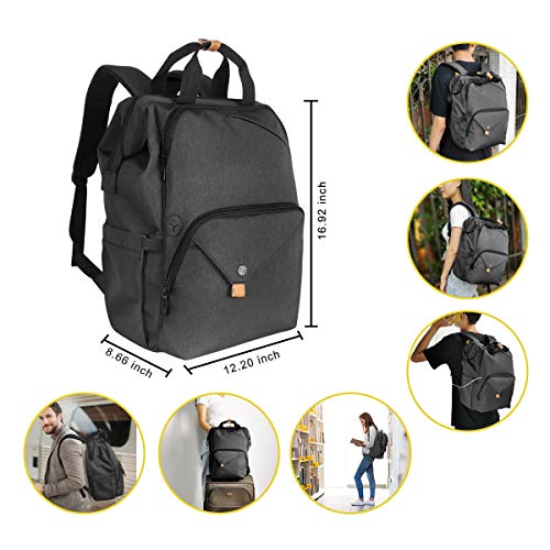 Hap Tim Laptop Backpack, Travel Backpack for Women,Work Backpack (7651-DG) - color: Dark Grey