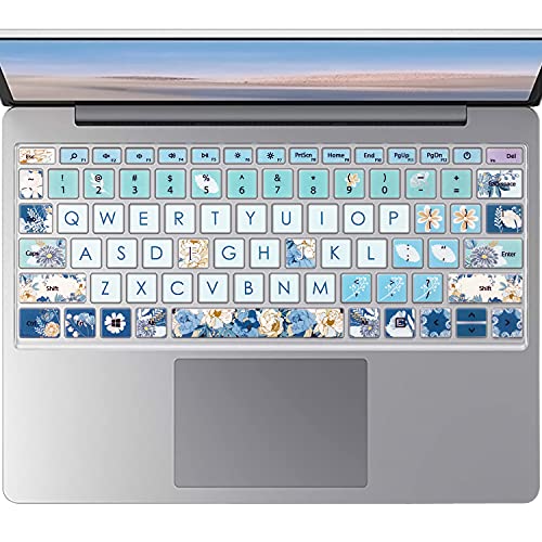 Silicone Keyboard Skin for 12.4" Microsoft Surface Laptop Go 1/2 / 3, Peony - color: Peony