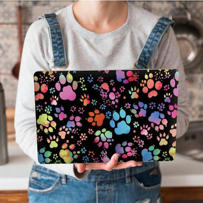 Universal Laptop Skin Sticker with 2 Wrist Pad Skins, Waterproof Scratch Resistant Vinyl Laptop Cover Decal, Cut to Fit for 11–15.6 Inch MacBook HP Dell Lenovo, Color Dog Paws - color: Color Dog Paws