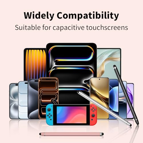3PCS Stylus Pen for Touchscreen,2-in-1 High Precision Stylus | Stylus Pen for iPad/iPhone/Android/nintendo switch,Tablets and Capacitive Touchscreens,No Need to Connect or Charge