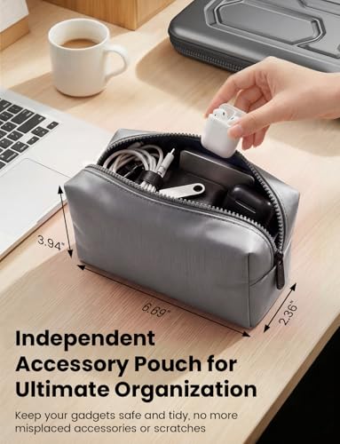 DOMISO Laptop Hard Case 17-17.3 inch Waterproof Shockproof Hard Shell Laptop Sleeve with Handle & Storage Pocket, Compatible with MacBook, HP, Dell,Dark Grey - color: Dark Grey, size: 17.3 inch