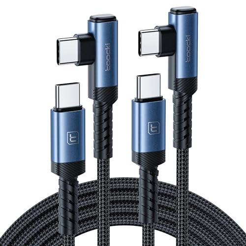 toocki USB C Charger Cable(3.3ft, 2Pack), 60W Type C Charging Cord, Right Angle Fast Charging USBC to USBC Cable for iPhone 17 16 15 Pro Plus Pro Max Air/Plus/MacBook Air/Samsung S25 Ultra /S24 - color: Blue, size: 3.3+3.3FT