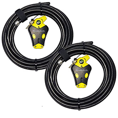 Master Lock - Two 20 ft Python Adjustable Cable Locks Keyed Alike, 8413KACBL-2020 - size: 2-20 ft