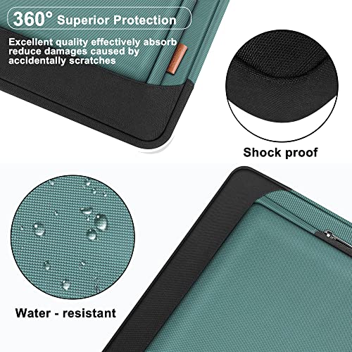 DOMISO 15-15.6 Inch Laptop Bag Business Briefcase Laptop Case Compatible with Lenovo 15.6" Ideapad 330/16" MacBook Pro/HP EliteBook 850 G3/Envy x360 15/Latitude 3580/Acer Chromebook/Asus,Green - color: Green, size: 15 - 15.6 Inch