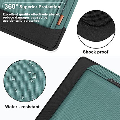 DOMISO 15-15.6 Inch Laptop Bag Business Briefcase Laptop Case Compatible with Lenovo 15.6" Ideapad 330/16" MacBook Pro/HP EliteBook 850 G3/Envy x360 15/Latitude 3580/Acer Chromebook/Asus,Green - color: Green, size: 15 - 15.6 Inch