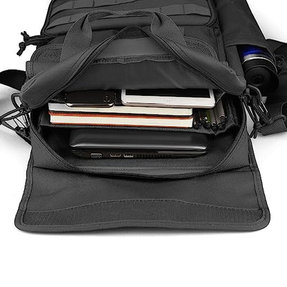 FRTKK Tactical Messenger Bag Military MOLLE Sling Shoulder Pack Briefcase Laptop Assault Gear Handbags Utility Carry Satchel - size: 13.3 inch