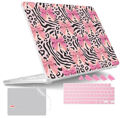 Tuiklol for 2026 MacBook Neo 13 Inch A18 Pro Chip Case, (Model A3404) Anti-Scratch Anti-Drop Slim Hard PC Shell Case with Shockproof Protective MacBook Neo Laptop Cover, Grid Bow - color: Grid Bow