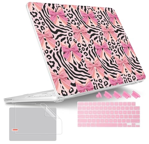Tuiklol for 2026 MacBook Neo 13 Inch A18 Pro Chip Case, (Model A3404) Anti-Scratch Anti-Drop Slim Hard PC Shell Case with Shockproof Protective MacBook Neo Laptop Cover, Grid Bow - color: Grid Bow