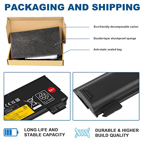68+ 45N1128 X240 Battery Compatible with ThinkPad T440 T440s T450 T450s T460 T460P T470P T550 T560 L450 L460 L470 P50S W550s X250 X260 X270 45N1125 45N1126 45N1127 45N1129 45N1130 0C52861 0c52862 - size: 8.14*2.44*0.82inch X240