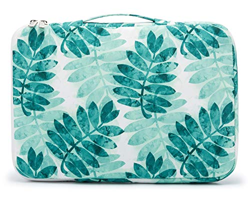 Kinmac 360° Heavy Duty Protective Laptop Sleeve Case Bag Cover with Handle for MacBook Air 13 inch,iPad Pro 13 inch and 13.3 inch HP,Dell,Lenovo,Asus,Acer Laptop (Olive Leafs) - color: Olive Leaf, size: 12 inch-13.3 inch