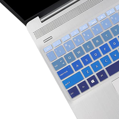 Keyboard Cover for HP Laptop 15-dw 15-dy/da/db 15-dw0083wm 15-dw0046nr 15-dw3033dx 15-dw1083wm 15-dw0043dx 15-dw0052wm 15-dw3225od 15-dw0037wm dw2025cl dw4145cl dw1001wm 15t-dw400/dw300/dw200/dw100 - color: Strip blue