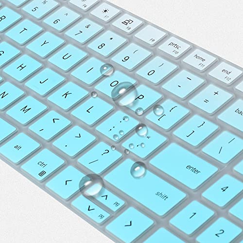 Keyboard Cover for 2024 2023 Dell Inspiron 15 5510 5515 7510 3510 3511 3515 3520 3525 3530 3535, 2025 Dell 15 Laptop DC15250 DC15255, Dell Vostro 15 3510 5510 5515 Keyboard Protector Skin, Ombre Mint - color: Ombre Mint