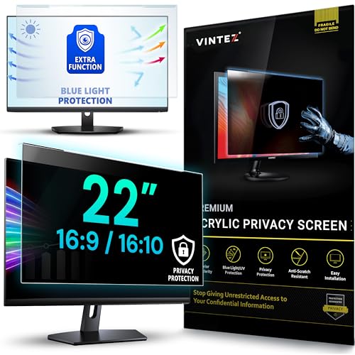 Acrylic 22 Inch Computer Privacy Filter for Widescreen Computer Monitors - 19.3" x 12.5" - size: [1 Pack] Acrylic 22'' DIAGONAL (16:9/16:10)