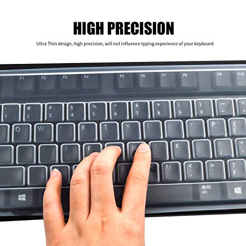 BronaGrand 2 Pack Clear Desktop Computer Keyboard Protection Skin Protector Cover for PC 104/107 Keys Standard Keyboard